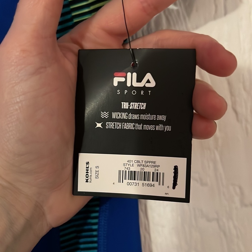 FILA fitted active tee blue size small - Picture 4 of 4